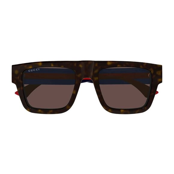NEW GUCCI SUNGLASSES GG1868S 002 HAVANA/BLUE UNISEX SQUARE EYEWEAR